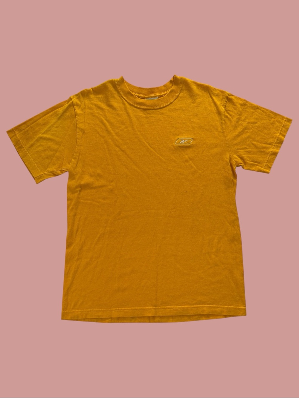 Vintage Y2K Yellow Reebok Small Logo Tee